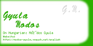 gyula modos business card